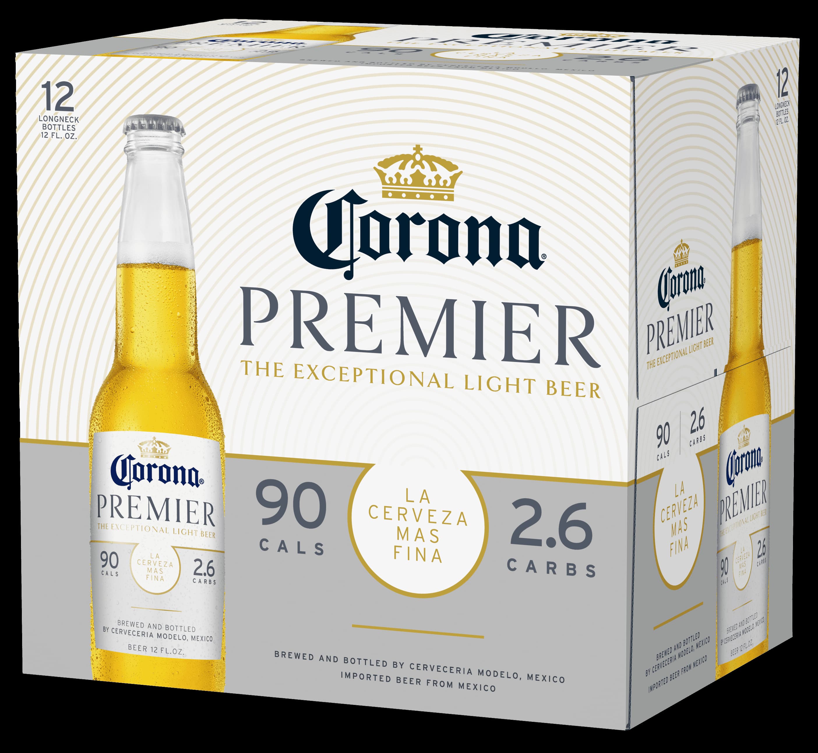 Corona Premier 12oz Packaging 12pk Bottles